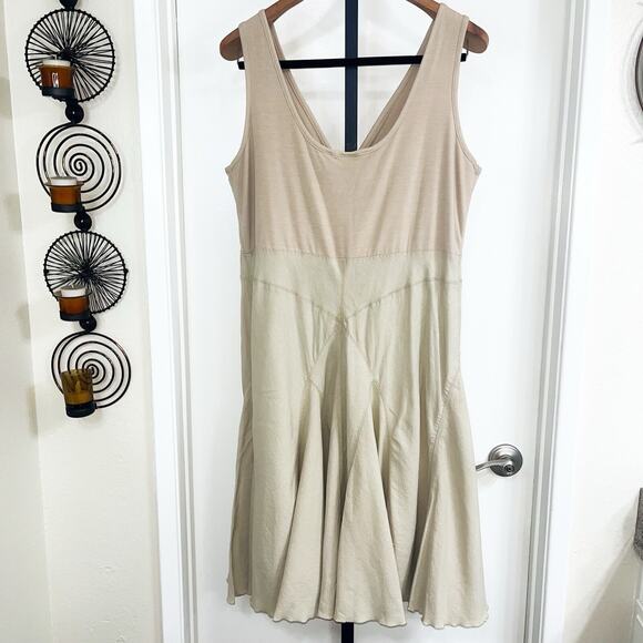 Cato Woman Linen Blend Midi Fishtail Tank Dress - Tan Beige Brown, Size 16W - Picture 2 of 7